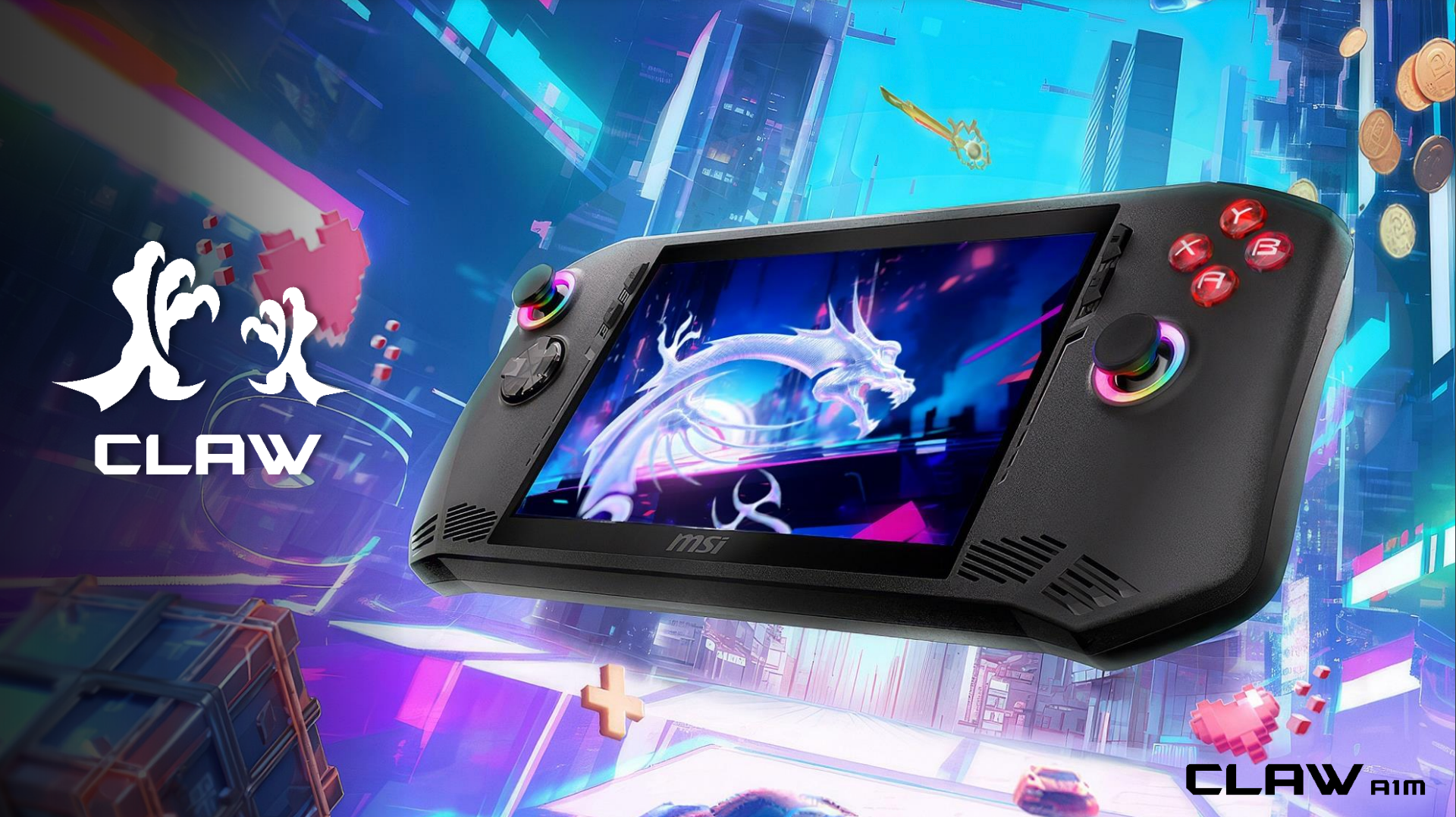 MSI Claw A1M Intel Core Ultra 7 155H handheld Gaming Console 7 inch FHD 120 Hz Display Windows 11 Home MSI Claw A1M Intel Core Ultra 7 155H handheld Gaming Console 7 inch FHD 120 Hz Display Windows 11 Home
